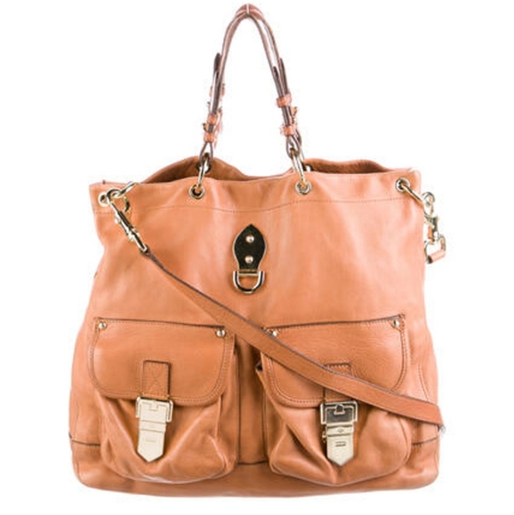 Mulberry Handbags - MULBERRY EUC XL LEATHER HANDLE BAG CROSSBODY